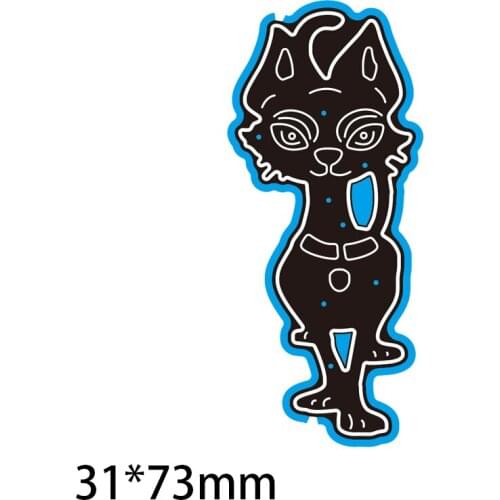31*73mm Cute Cartoon Noble Cat New Cutting Dies Scrapbook Decoration Embossing Paper Craft Album Card Punch Knife Mold