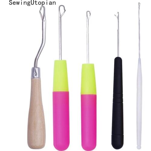 5PCS Hair Weaving Crochet Needles Latch Hook Crochet Hook Set Crochet Needle Crochet Kit Knitting Needles Crochet Braid Craft