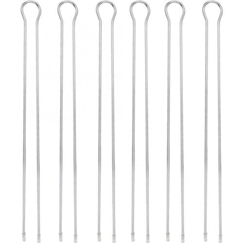 6Pcs/Set Metal BBQ Grilling Fork Durable Sticks Skewer BBQ Grill Set Outdoor Picnic Camping Barbecue Tools