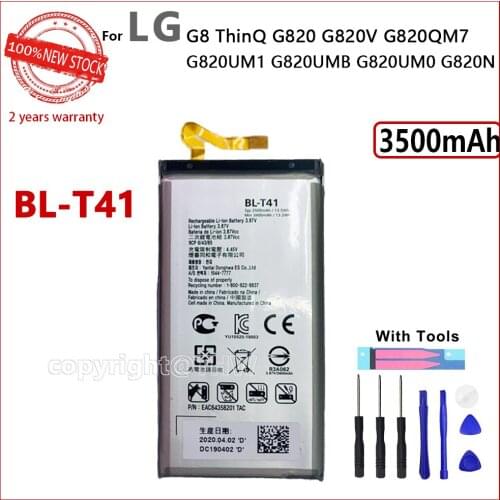 100% Genuine BL-T41 Battery For Lg G8 ThinQ BL T41 LMG820QM7 LMG820UM1 LM-G820UMB LMG820UM0 LM-G820N Smart Phone With Gift Tools