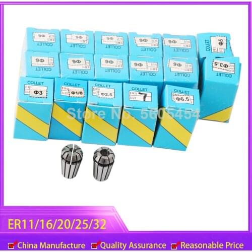 Free delivery economy ER11 ER16 ER20 ER25 ER32 chuck 1-8mm CNC machine tool chuck Er series milling machine spindle fixture