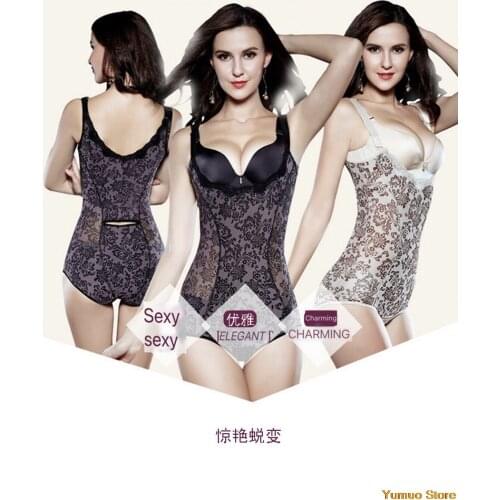 Free Delivery Lady Body Shaper Thin Transparent Lace Reductive Girdle Slim Body Women Spring Summer Bodysuit women slimming