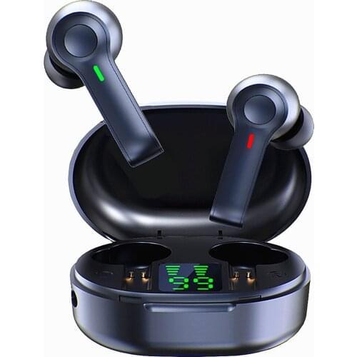 R22 Wireless Headphones TWS Bluetooth 5.1 Earphone Led Display IPX8 Waterproof Headset 40 Hours HiFi Premium Sound Noise Earbuds