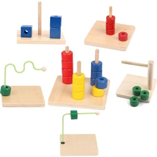 Wooden Montessori Materials for Toddlers Montessori Early Childhood Education Preschool Toys Children Juguetes Montessori A2166F