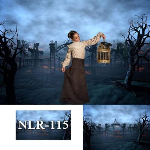 Halloween Backdrop Pumpkin Lantern Moon Tree Skeleton Skull Forest Baby Photography Background for Photo Studio Photophone