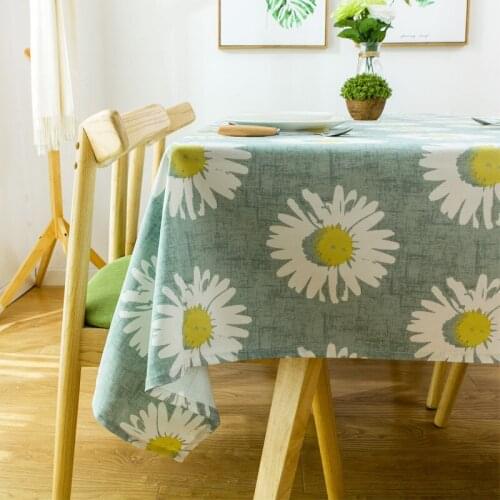 Cotton tablecloth rectangular flower mantel tablecloth mesa rectangulares en tela coffee table tablecloth Dining Table Cover