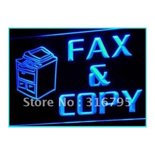 I064 OPEN Fax and Copy Stationery NR LED Neon Light Light Signs On/Off Switch 20+ Colors 5 Sizes