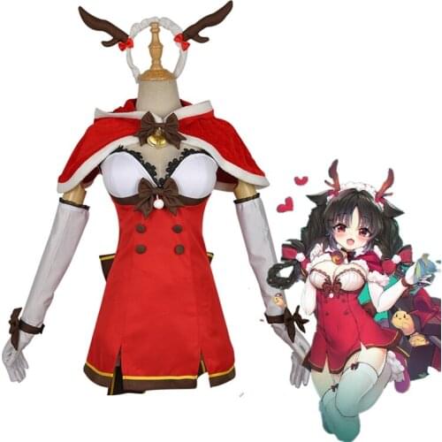 Game Azur Lane Elk Oshio Cosplay Costume Halloween Christmas New Year Elk Winter Set Dress Women