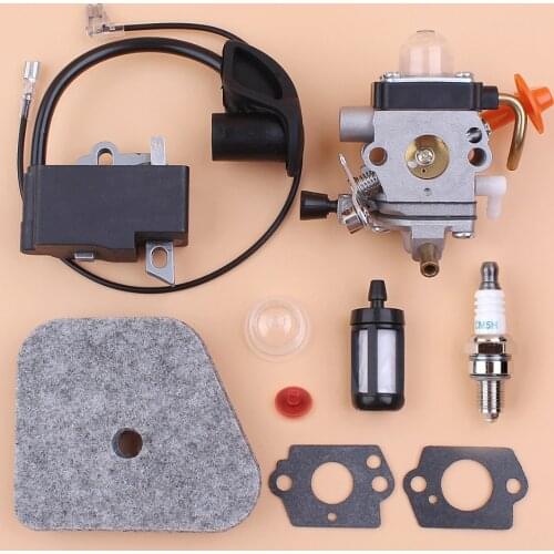 Carburetor Ignition Coil Air Filter Kit For STIHL FS87 FS90 FS100 HL100 HL95 KM90 HT100 KM100 KM130 String Trimmer Repair Spares