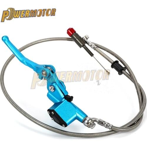 Motorcycle Aluminium Hydraulic Clutch 900mm 1200mm Silver Lever Master Cylinder Clutch For 125-250cc Vertical Engine Motocross