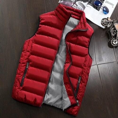 Mens jacket Veste Mens Sleeveless Vest Homme New Winter Casual Coats Male Cotton-Padded warm Vest Men Waistcoat Plus Size 5XL