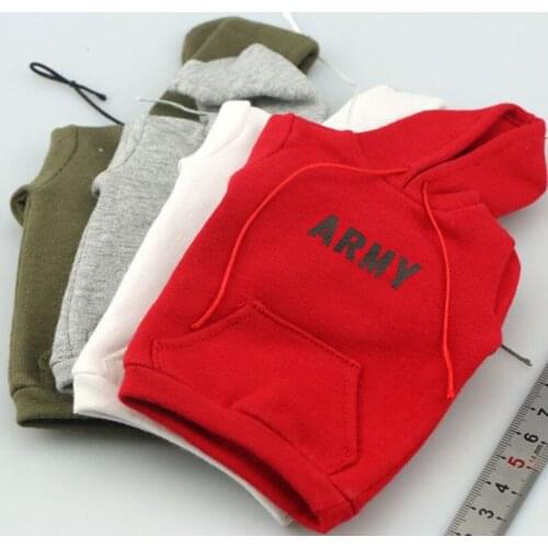 1/6 Scale Mens Trends Hooded Sweatshirt Soldiers Leisure Sweaters Boy Variety colors F12" Action Body Doll clothing accessories