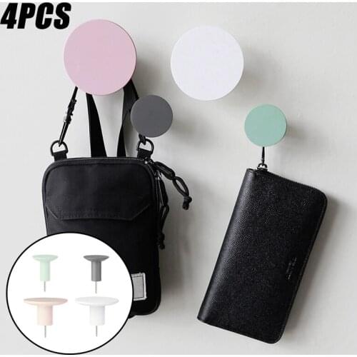 4Pcs/Set Nordic Resin Wall-mounted Coat Hook Bedroom Bathroom Decorative Key Sundries Hanger Home Decor