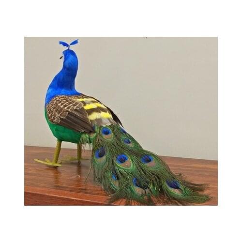 Real life toy bird peacock about 45cm foam&beautiful feathers peacock hard model prop.home garden, party decoration gift w0764
