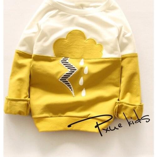 New Arrive Cartoon Clouds Hoodies Outfit Hoody Coat Sweatshirt For boys girls 2017 spring Kids Children Jchao 2-7 years