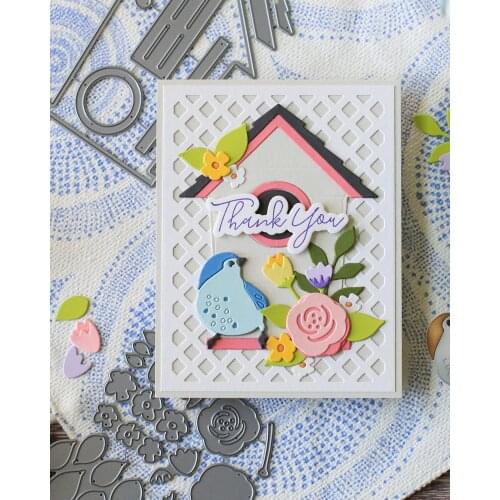 Bird house flower frame metal Cutting Dies Stencils DIY Scrapbooking Paper/photo Cards Embossing Dies