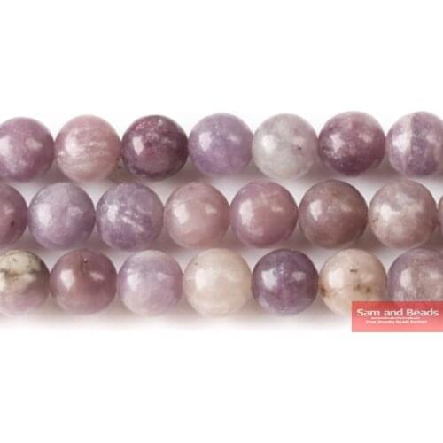 Wholesale Natural Stone Violet Lilac Jaspers Beads 4 6 8 10 12 MM Pick Size For Bracelet Necklace Making VLJ01