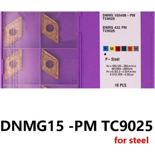 Original DNMG 150404 150408 150412 Carbide Inserts DNMG150404 DNMG150408 DNMG150412 DNMG150608 DNMG150612-PM TC9025 for Steel