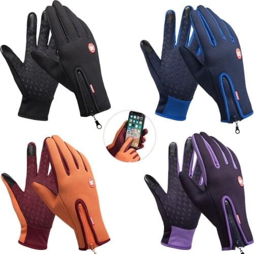 Waterproof Winter Warm Cycling Gloves Thermal Bicycle Bike Ski Outdoor Camping Hiking Snow Motorcycle Gloves Touch Screen Riding