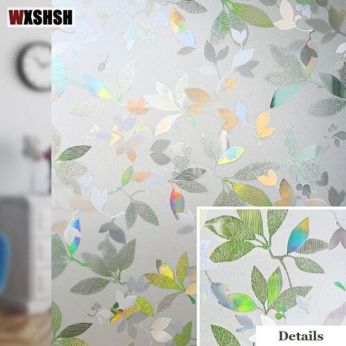 Leaf Window Film Static Cling Protect-Privacy UV-Proof Multi-Size PVC Window Protection Removable Reusable Window Decoration