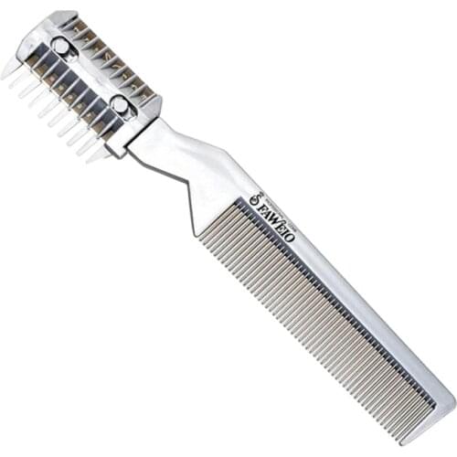 1 Pc Professional Hair Brush Comb Razor Hair Razor Cutting Thinning Comb Trimmer Comb with Blade Combs Hair Styling Tool