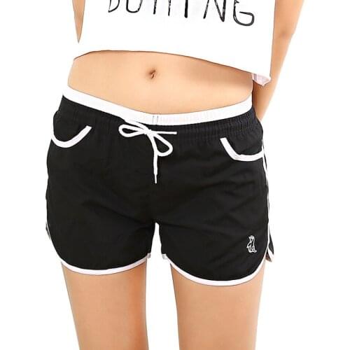 Women Cotton Blend Summer Shorts Pants multi-colors Contrast Binding Side Split Elastic Waist neet Patch Short Pant