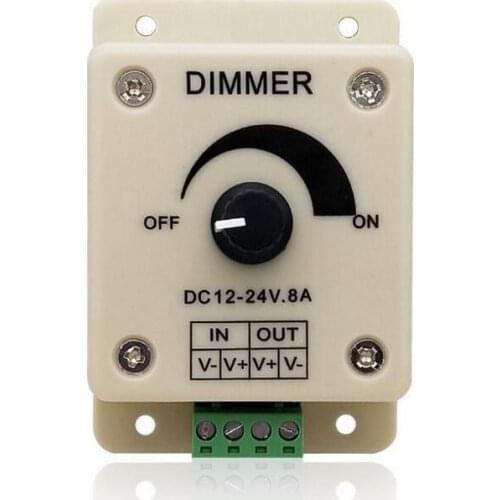 Rotate Button 12-24V LED Single Color Dimmer For LED Spot Lamp Recessed Strip LED String Wall Installed