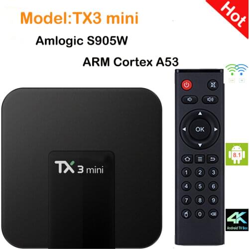 TX3 Mini Android 8.1 TV Box Smart TV H2.65 5G P 4K Set Top Box TVBOX Ip TV Media Player Amlogic S905W 1G 2G 16G Box pk t95