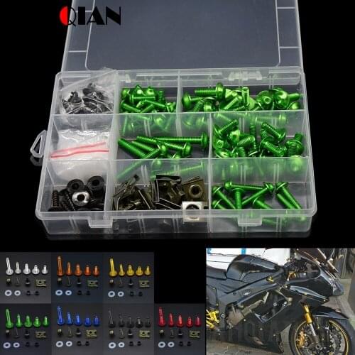 Universal Motorcycle Aluminum Fairing Screws Bolts Kit For Kawasaki ZR750 ZEPHYR ZX-6 ZX9R ZXR400 ZZR600 VERSYS 1000 Z1000 ZX10R
