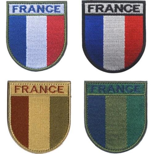 French Army Flag F2 / FELIN Flag Shield Armband Nationality Identification Chapter Embroidery Patch Armband Armband Badge