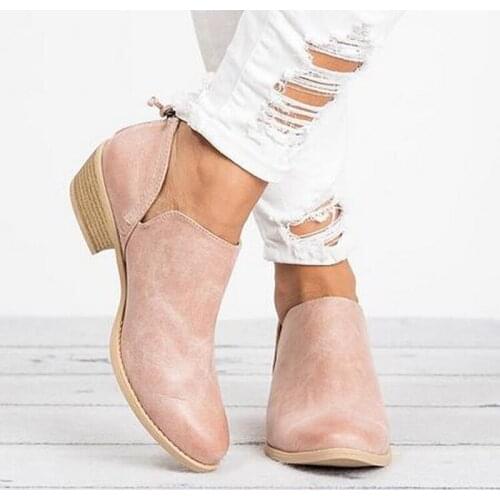 2021 Spring Autumn Women Butterfly-knot Chelsea Boots Slip-On Med High Heels Female Shoes Short Boots Pointed Toe Shoes Woman