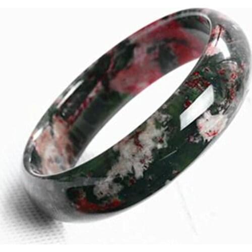 Genuine Natural Peach Blossom Jade Bangle Plum Flower Bangles Women Jade Jewelry