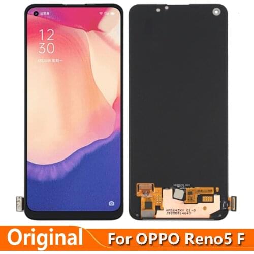 Original 6.43" For OPPO Reno5 F CPH2217 LCD Display Touch Screen Digiziter Assembly Replacement Parts