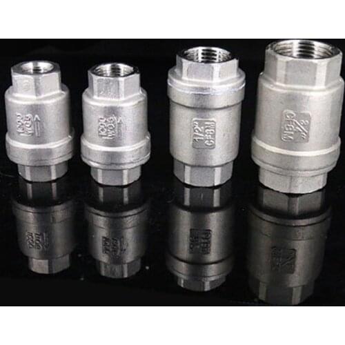 1/2" 3/4" 1" 2" BSPT Female Spring Check Valve Non Return 304 Stainless Steel Water Gas Oil