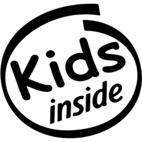 15.5X14.8CM KIDS INSIDE Funny Black/Silver Vinyl Decal Car Sticker Car-styling S8-0704