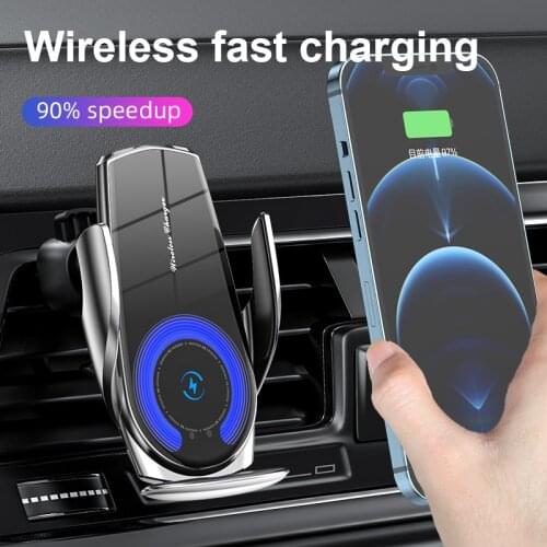 15W Fast Wireless Car Charger Magnetic Charge Holder Universal for Mobile Phones Smart Automatic Clamping Car Mount