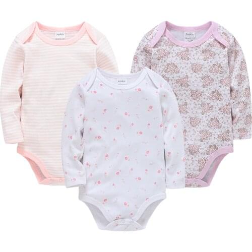 3PCS Baby Girl Sleepers Pyjamas Newborn Boy Pijamas Bebe Fille Sleepsuits Cotton Ropa Bebe De Newborn Sleepers Baby Pjiamas