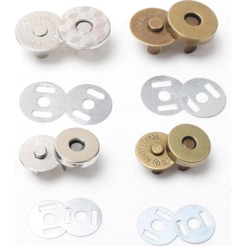 15 Style DIY Magnetic Snap Fasteners Clasps Buttons Handbag Purse Wallet Craft Bags Parts Accessories 10mm 14mm 18mm 5Sets MZ505