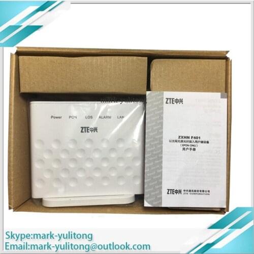 5PCS New brand ZTE F401 ZXA10 EPON onu ONT 1LAN + 1 Port POTS For FTTH Porject F401