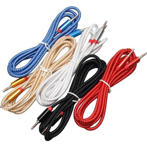 500pcs/lot Jack 3.5 Mm Audio Cable For Huawei P20 Lite Stereo 3.5mm Jack Aux Cable For Headphones Xiaomi Redmi 5 Plus PC
