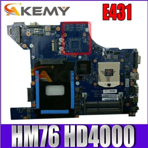 Akemy Mainboard VILE1 NM-A043 rev 1.0 for lenovo Edge E431 14'' Laptop motherboard FRU 04Y1290 Intel HM76 HD4000 graphics