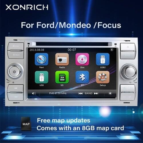 2 din Car Radio Multimedia For Ford Focus 2 3 mk2 Mondeo 4 Kuga Fiesta Transit Connect S-MAXC-MAX DVDGPS Navigation Stereo Audio