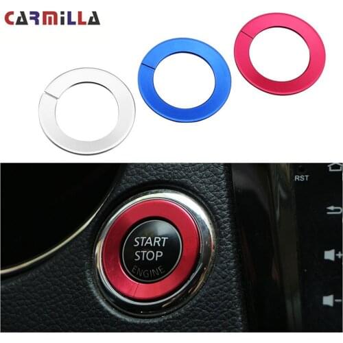 Car Ignition Device Trim for Nissan X-trail XTrail T32 Rogue 2014-2020 Keyless Engine Button Ignition Switch Decorative Sticker