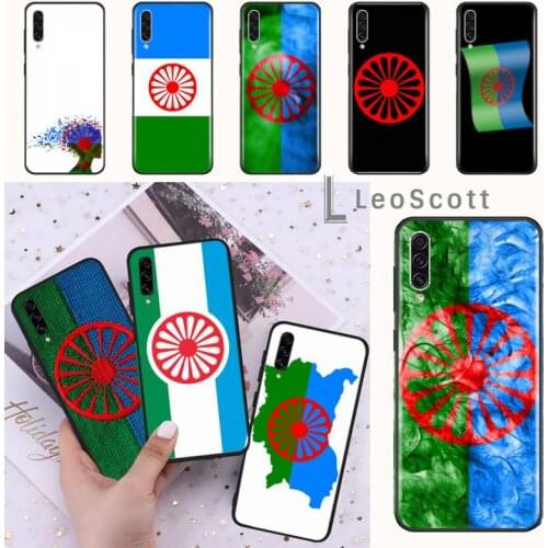 Gypsy Romani Roma Flag Phone Case For Samsung A20 A30 30s A40 A7 2018 J2 J7 prime J4 Plus S5 Note 9 10 Plus