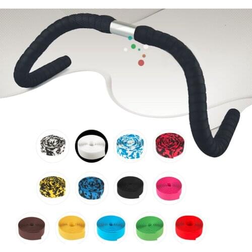 Colorful Cycling Handle Belt Bike Bicycle Cork Handlebar Tape Wrap +2 Bar Plugs Road Bike Handlebar Bicycle Parts