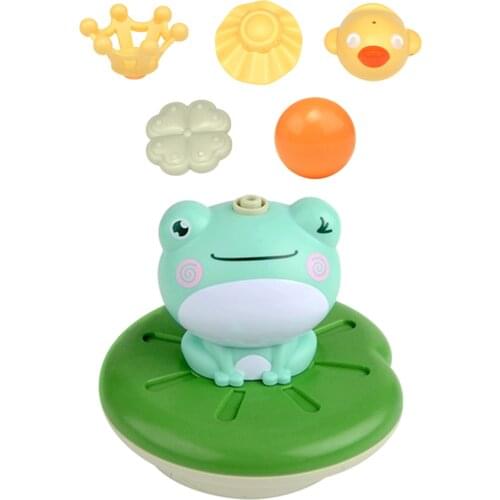 Baby Bath Toy Kid Bath Toy Cartoon Frog Shape Waterproof Durable Baby Water Spray Sprinkler Toy For Kids Electric Water Squirt