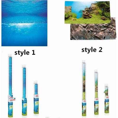 Juwel Double Sided Aquarium Decoration River Rock Sea of Green Background Picture Wall Decor Glossy Without Glue