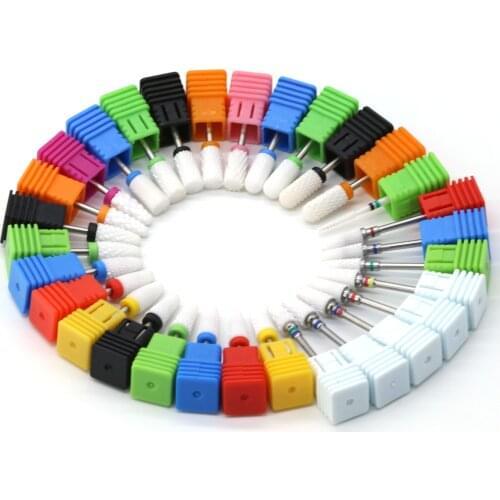 Ceramic Nail Drill Bit Electric Milling Cutter Grinding Bit Removing Nail Gel Polish Pedicure Machine Accessories Nail Art Tool