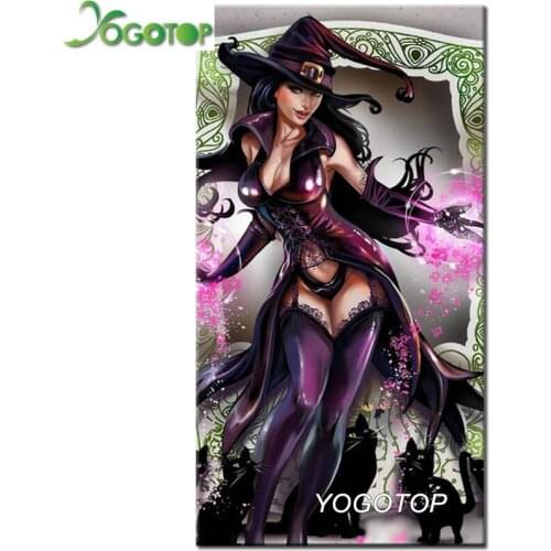 Halloween witch cat diamond painting sexy woman diamond mosaic sale diamant painting cartoon diamond embroidery full art YY2946