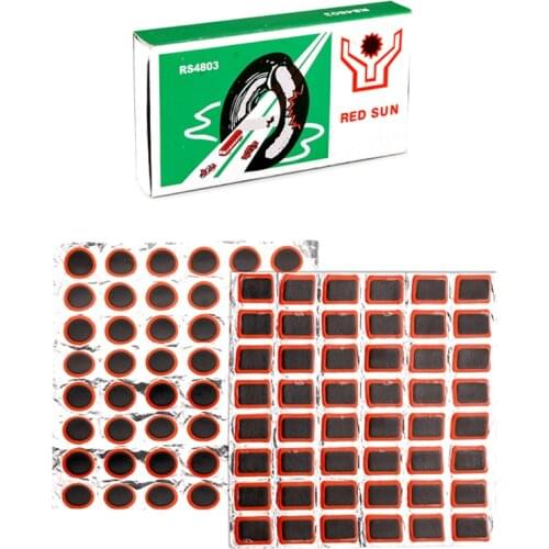 1/48/PCS Cycling Mountain Road Bike Tyre Puncture Fast Repair Tools Black Bicycle Inner Tire Patches With Glue Bike Accessories